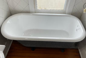 refinished claw foot bathtub