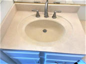 refinished stone fleck sink and vanity